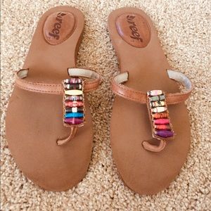 Beaded Reef flip flops